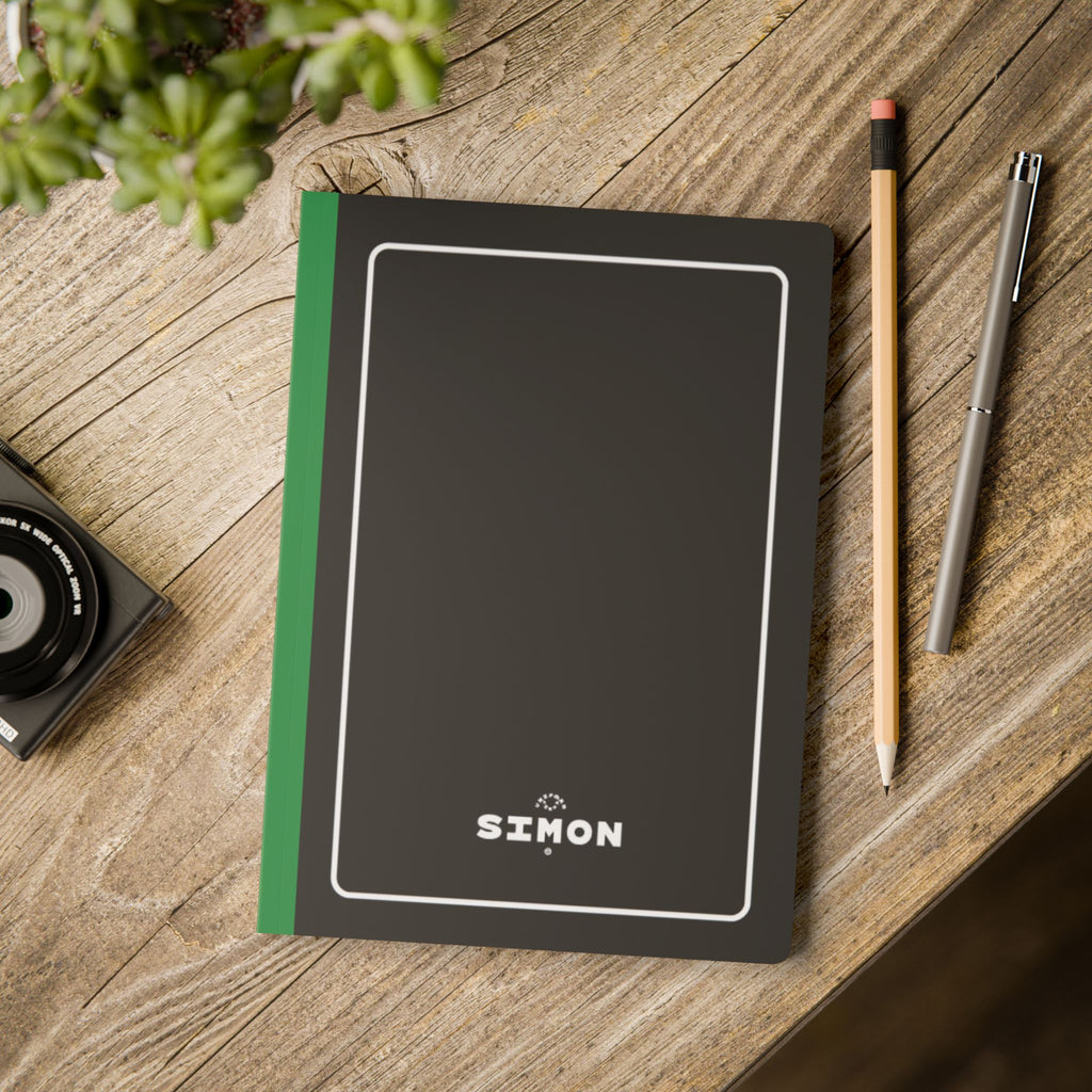 SIMON (SOFT COVER) NOTE & SKETCH JOURNAL | Black/White/Putting Green