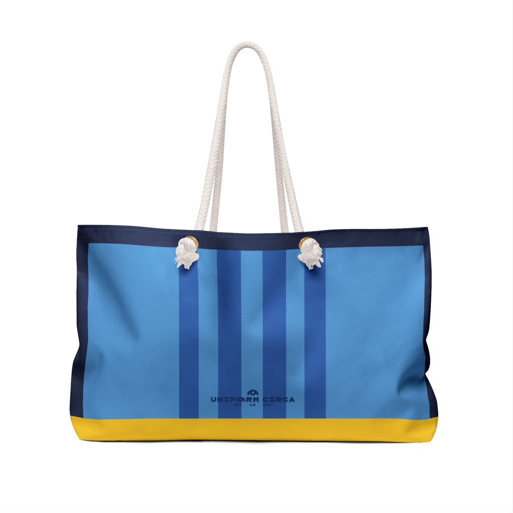 RACER MAX BAG | THREE BLUES | Weekender Bag - Stylish Travel Tote, Gym Bag, Beach Bag, Personalized Gift, Spacious Weekend Accessories