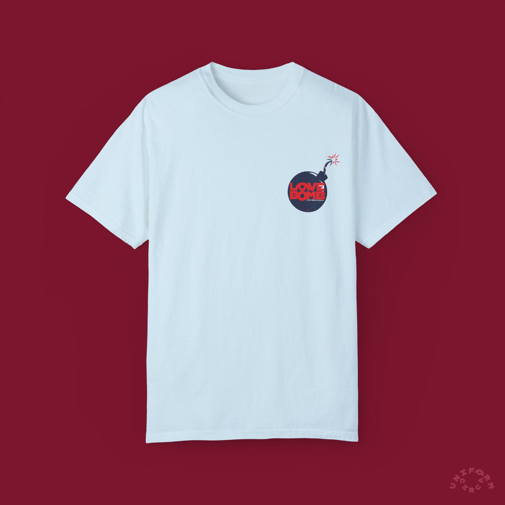 HEART BOMB CREWNECK T-SHIRT | Printed