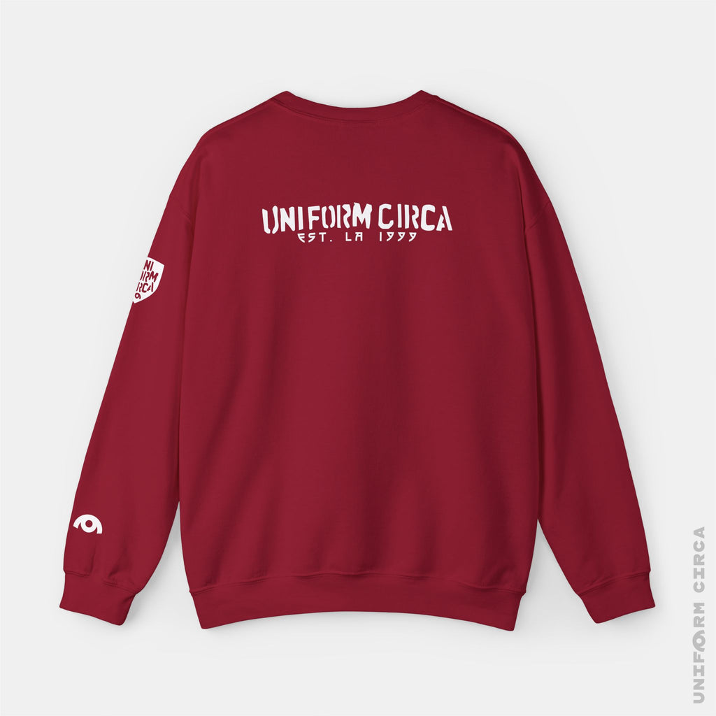 ARC UNIFORM STANDARD | Crewneck Sweatshirt | 100% Cotton | Designed & Printed in California | Printed White