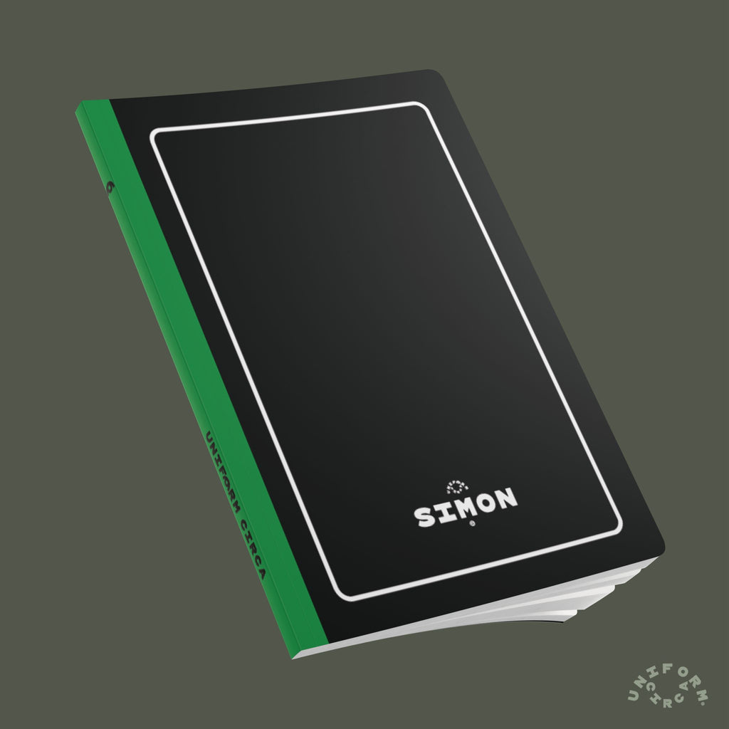 SIMON (SOFT COVER) NOTE & SKETCH JOURNAL | Black/White/Putting Green