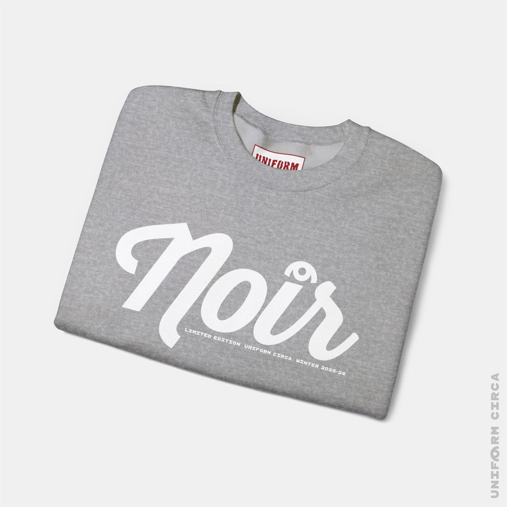 NOIR MARK 1 | Crewneck Sweatshirt | 100% Cotton | Designed & Printed in California | Printed White