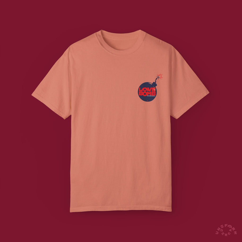 HEART BOMB CREWNECK T-SHIRT | Printed