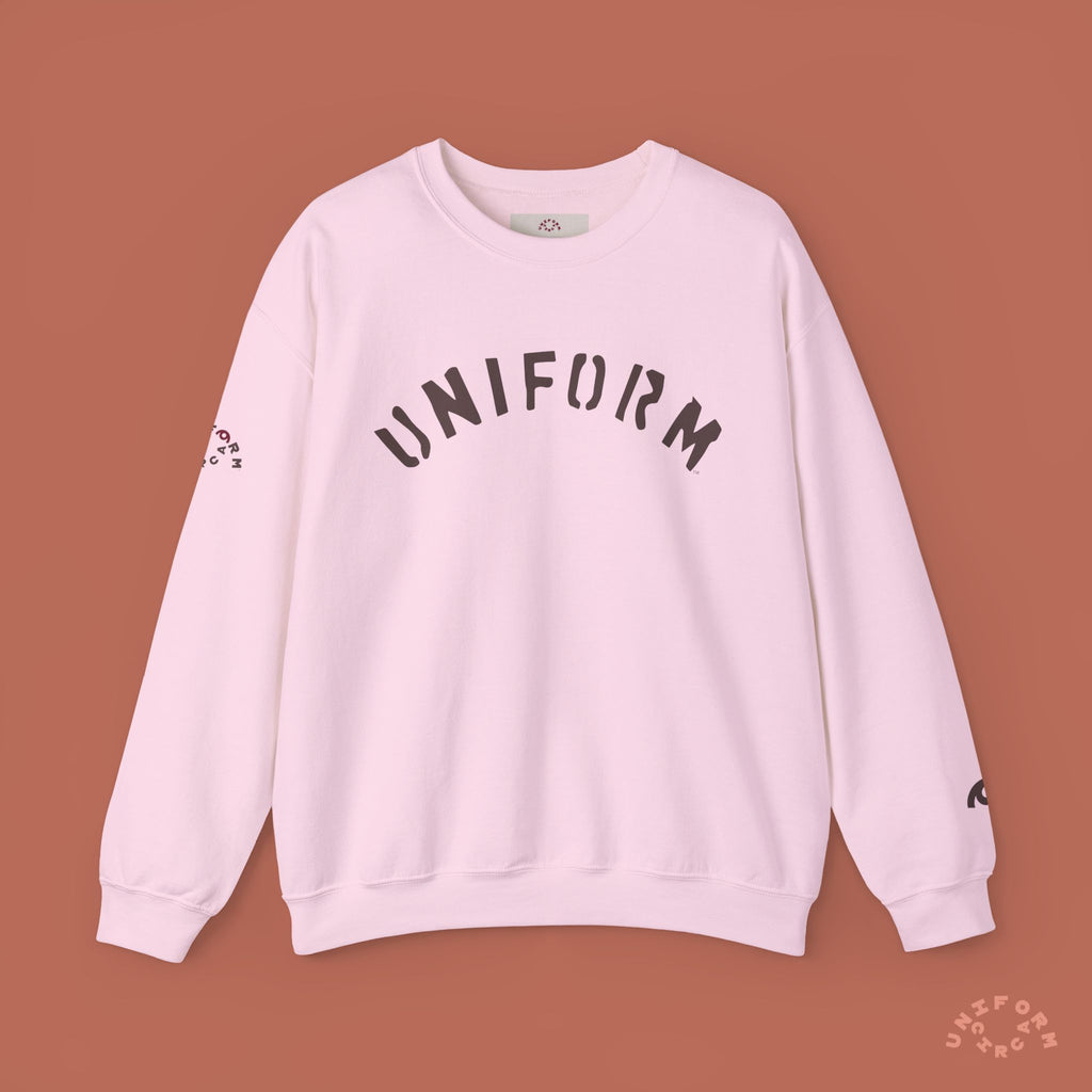 ARC UNIFORM CREWNECK SWEATSHIRT | PRINTED MOCHA