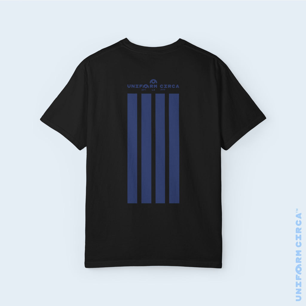 BAR MARK | NAVY | CREWNECK T-SHIRT | Printed