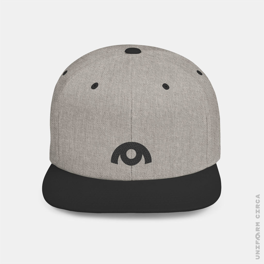 OYSTER LOGO HAT | Black Embroidery | Flat Bill Snap Back