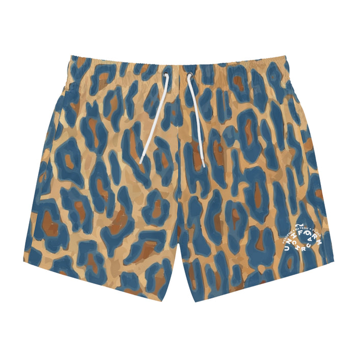 LEOPARD SWIM TRUNKS | Sea Blue |  Printed