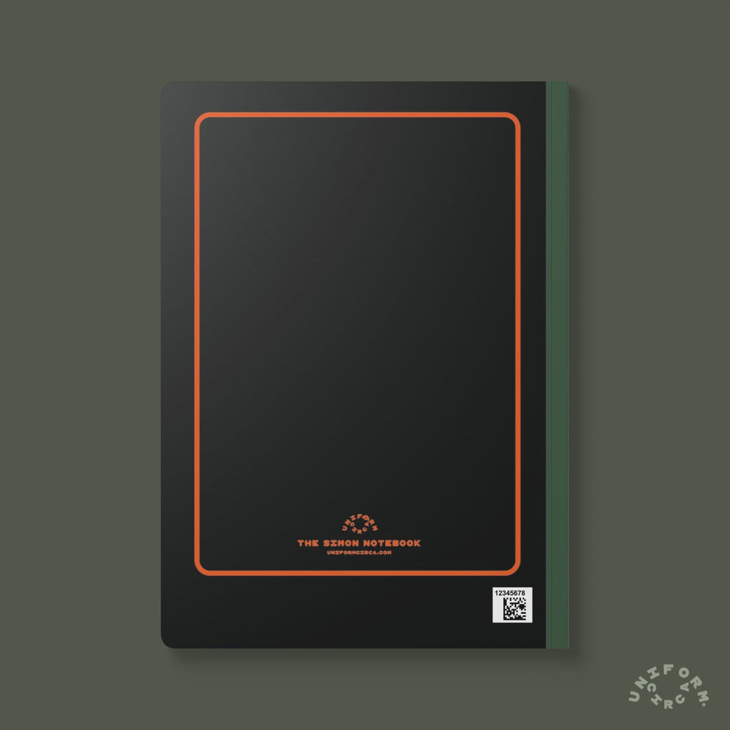 SIMON (SOFT COVER) NOTE & SKETCH JOURNAL | Black/Orange/Rolling Green