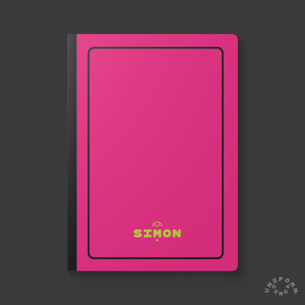SIMON (LINED) NOTE & SKETCH JOURNAL | Hot Pink/Acid Green/Black
