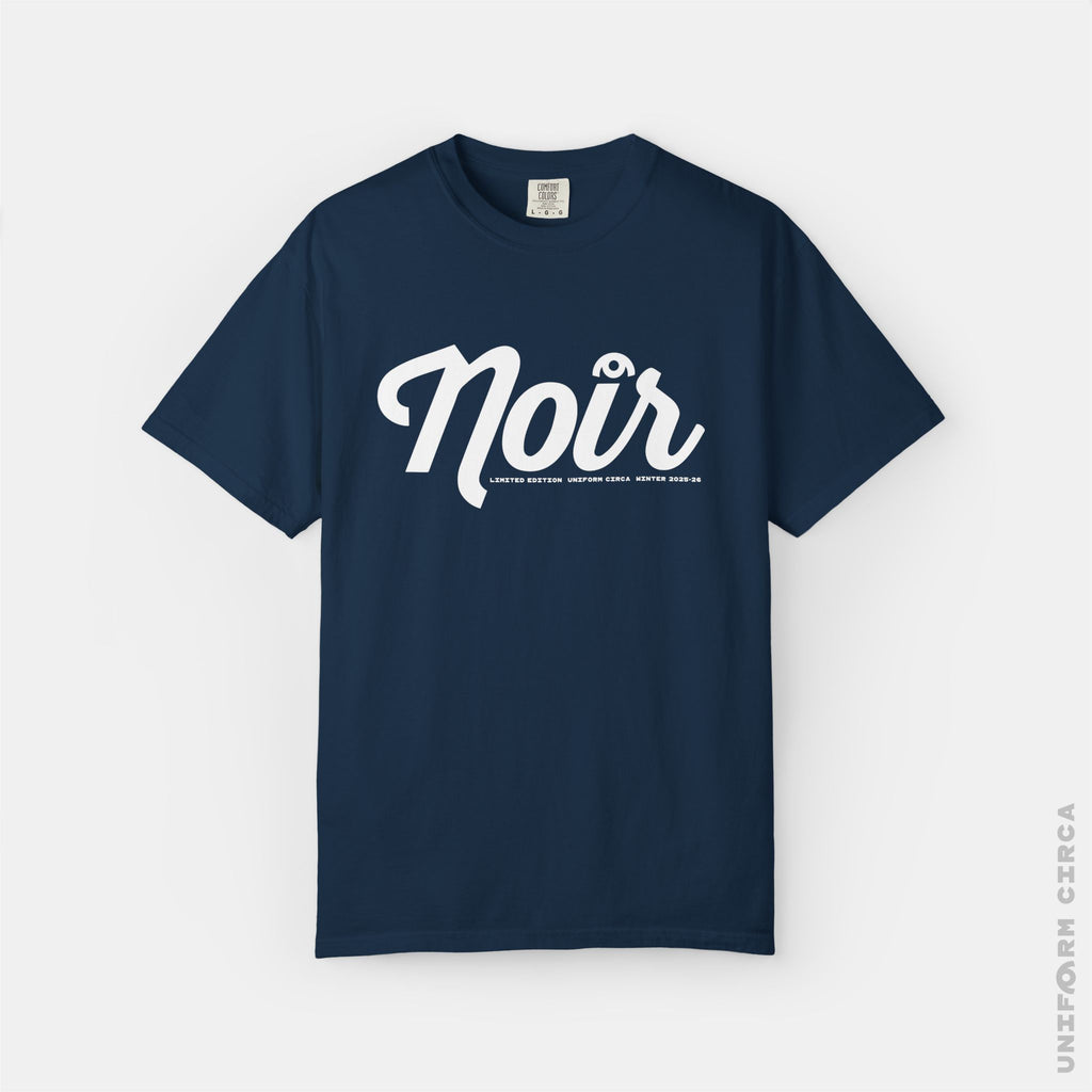 NOIR MARK 1  - Crewneck T-Shirt | 100% Cotton | Designed & Printed in California _ UNIFORM CIRCA CLASS _ SILVER/BLK WHITE/NAVY