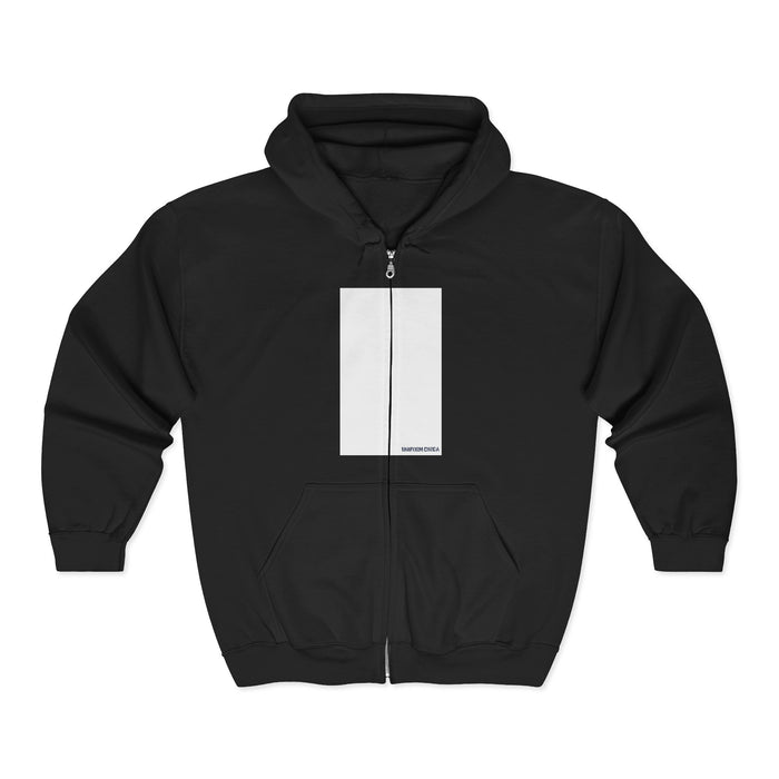 UNIFORM CIRCA ZIP HOODED SWEATSHIRT | 99 BOX WHITE