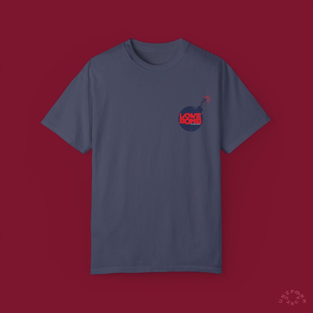 HEART BOMB CREWNECK T-SHIRT | Printed