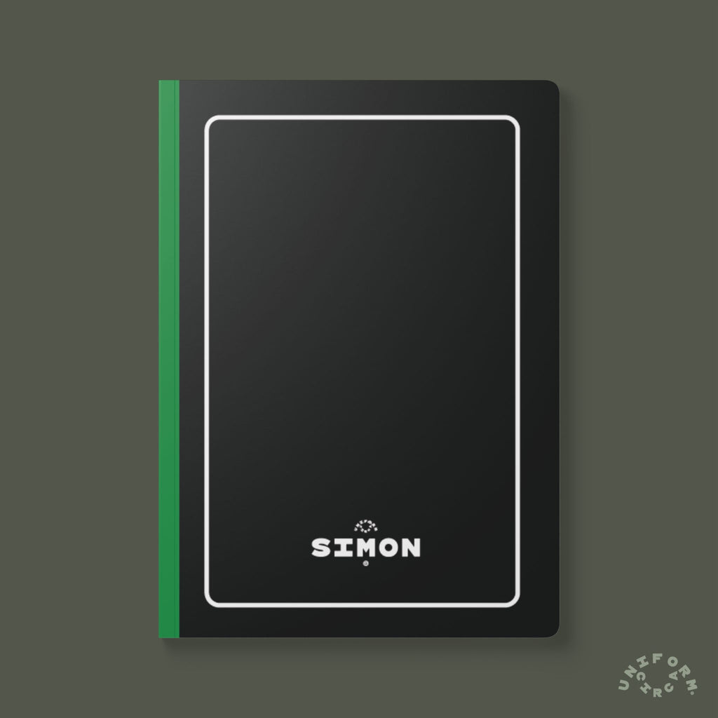 SIMON (SOFT COVER) NOTE & SKETCH JOURNAL | Black/White/Putting Green