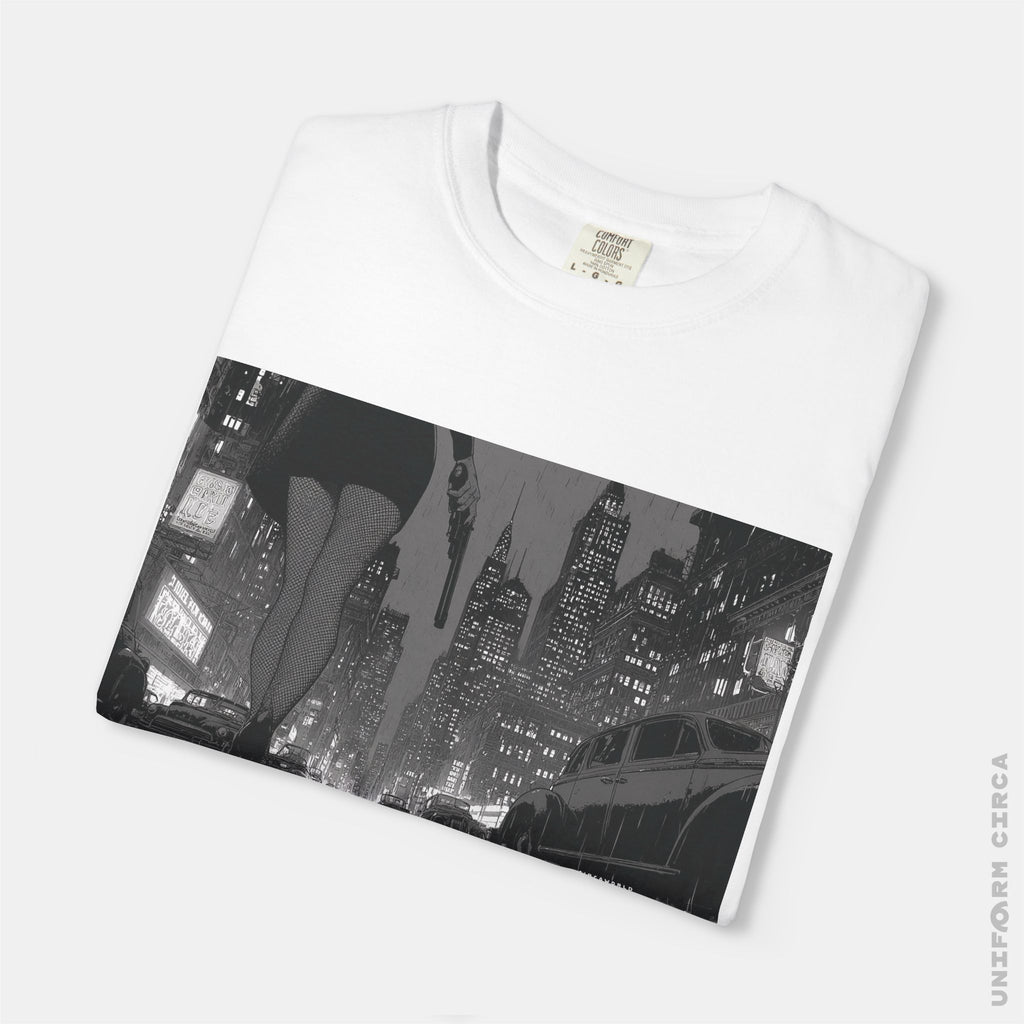 LA FEMME 1 - Crewneck T-Shirt | 100% Cotton | Designed & Printed in California _ UNIFORM CIRCA _Navy