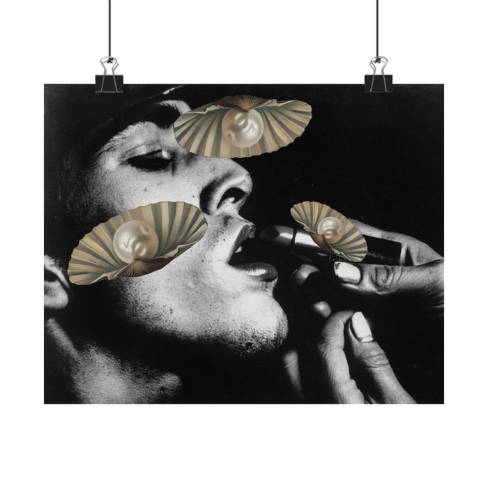 Diet Noir, Pearls. No. 5 | Printed Matte Poster. 2026. Matte Poster | Black & White Portrait Art