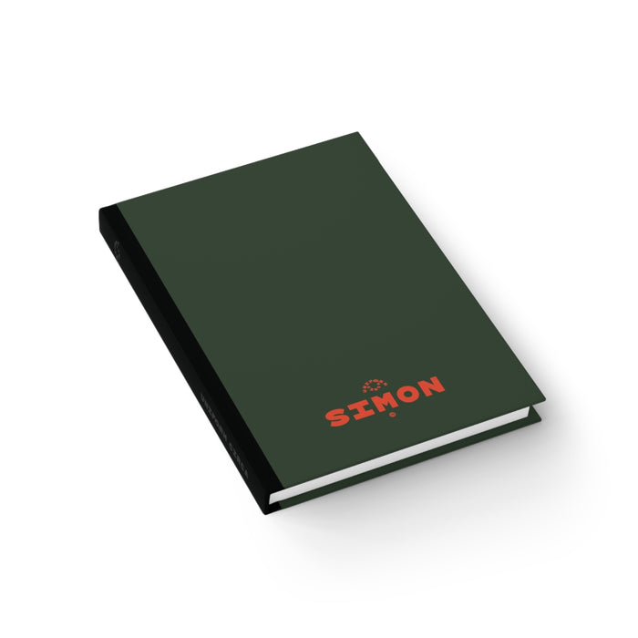 SIMON | JOURNAL & NOTEBOOK | Hardcover Blank Pages 5"x7" | Deepest Green & Orange