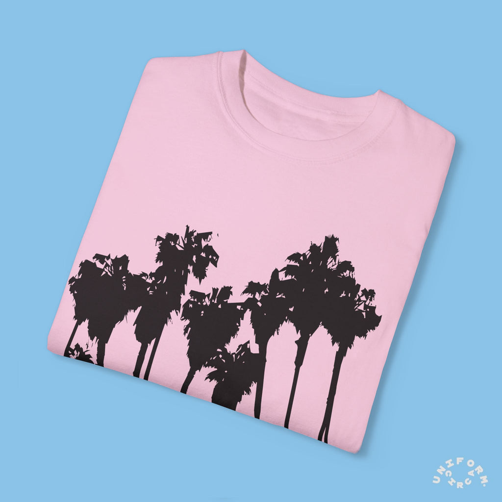 PALMS BLACK CREWNECK T-SHIRT | Printed
