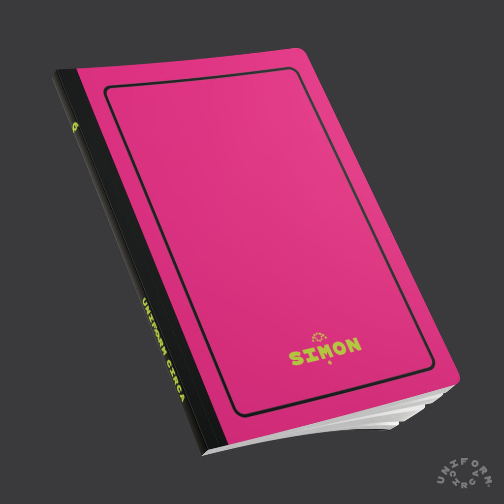 SIMON (LINED) NOTE & SKETCH JOURNAL | Hot Pink/Acid Green/Black