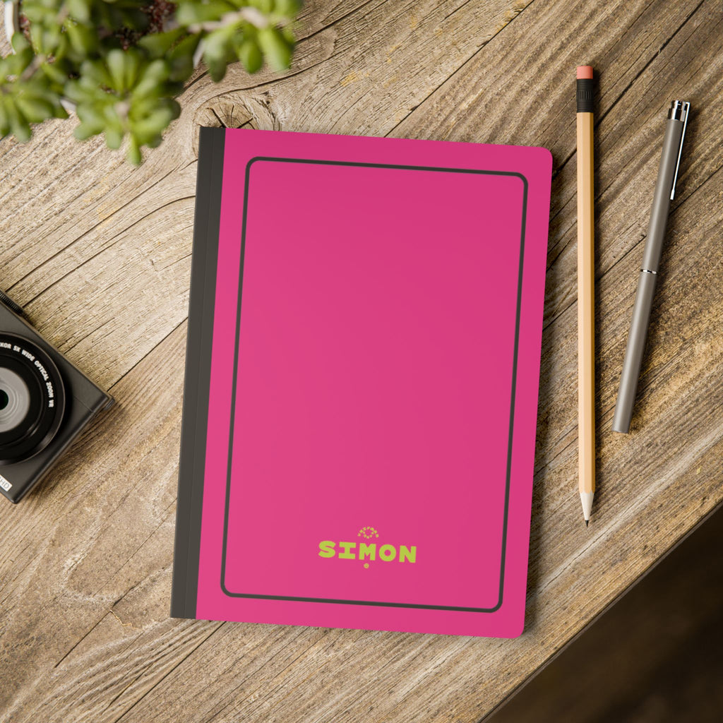 SIMON (LINED) NOTE & SKETCH JOURNAL | Hot Pink/Acid Green/Black