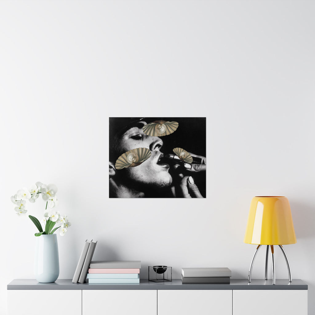 Diet Noir, Pearls. No. 5 | Printed Matte Poster. 2026. Matte Poster | Black & White Portrait Art