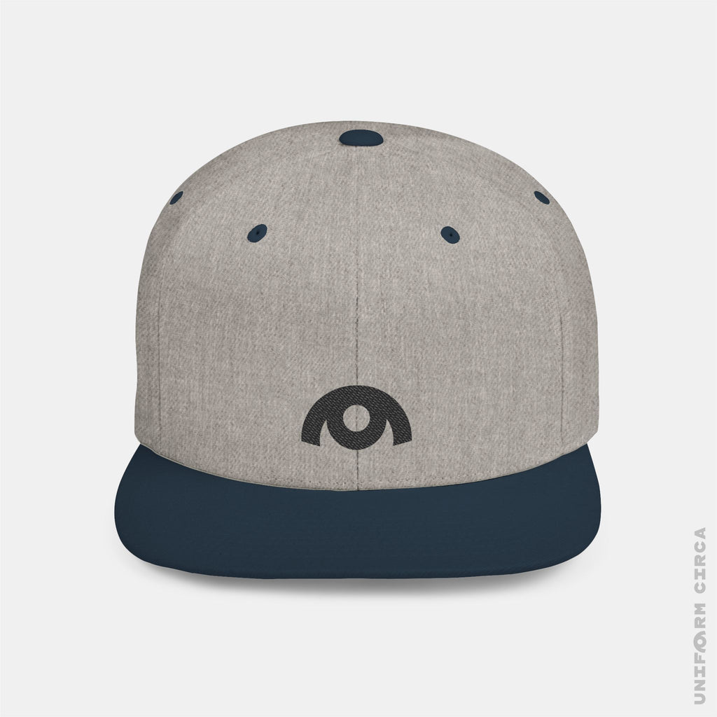OYSTER LOGO HAT | Black Embroidery | Flat Bill Snap Back