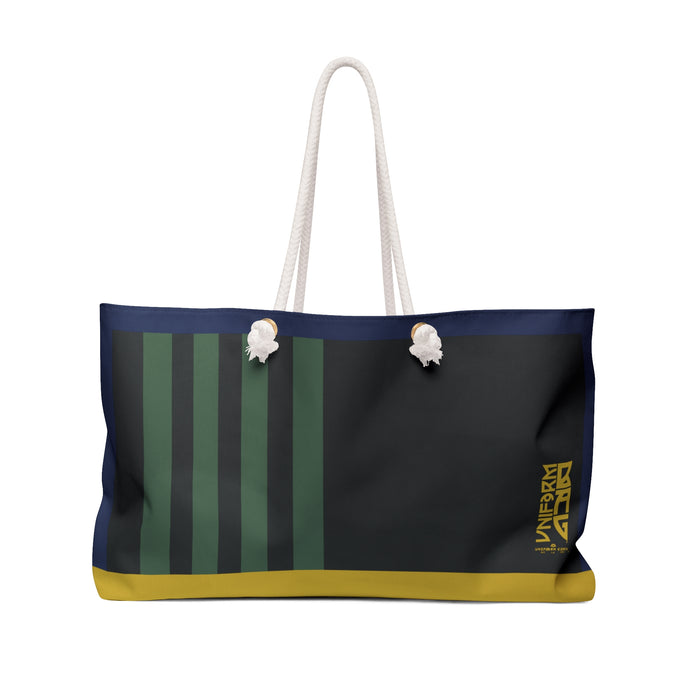 EDGE RACER MAX BAG | BLACK/DEEP GREEN/GOLD/NAVY | Stylish Travel Tote, Gym Bag, Beach Bag, Personalized Gift, Spacious Weekend Accessories