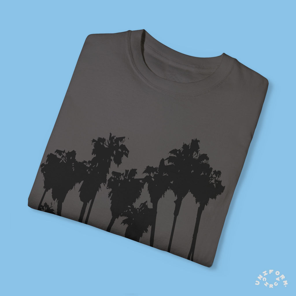 PALMS BLACK CREWNECK T-SHIRT | Printed