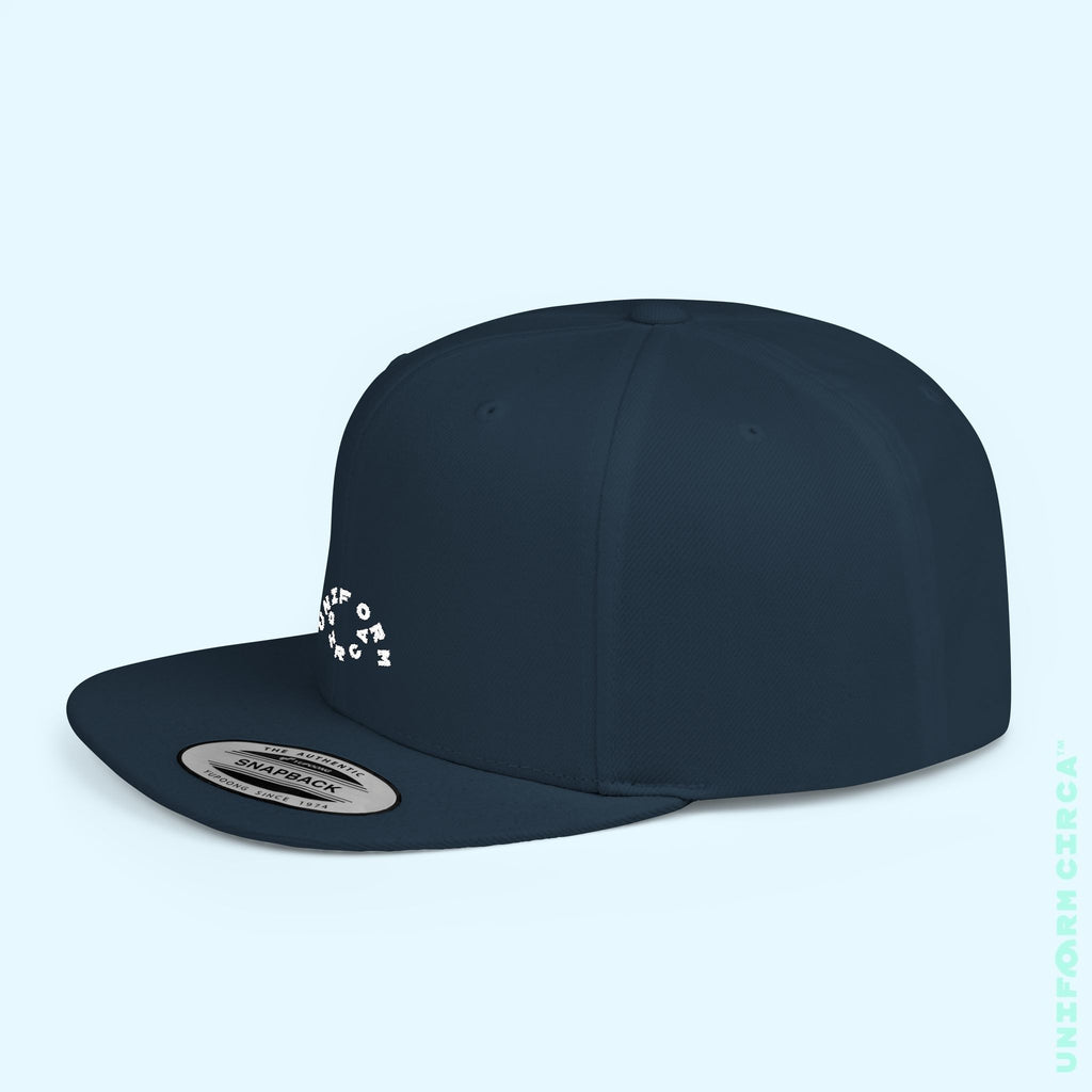 OCULUS LOGO HAT | Flat Bill Snap Back | White Embroidery