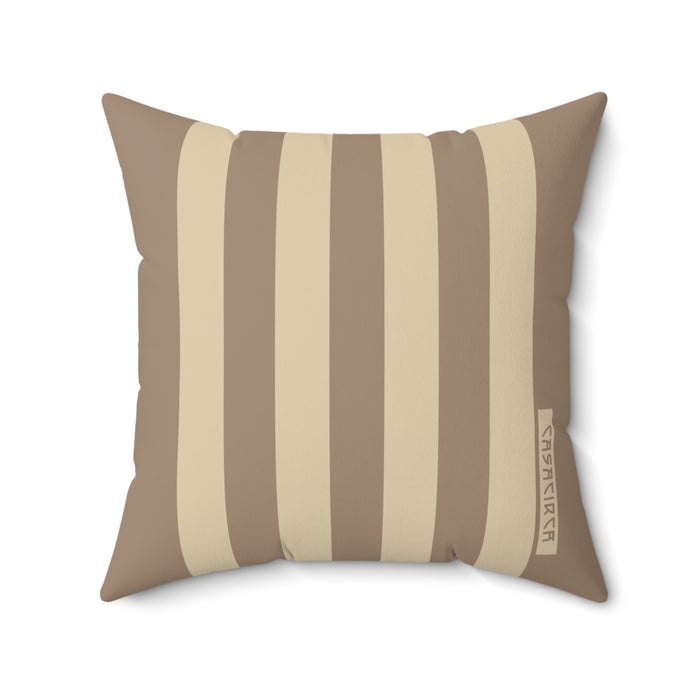 CASACIRCA | SIDECAR PILLOW | CREAM/MOCHA | Stylish Faux Suede Pillow - Home Decor, Cozy Living Room, Gift Idea, Nautical Theme, Interior Design Accents