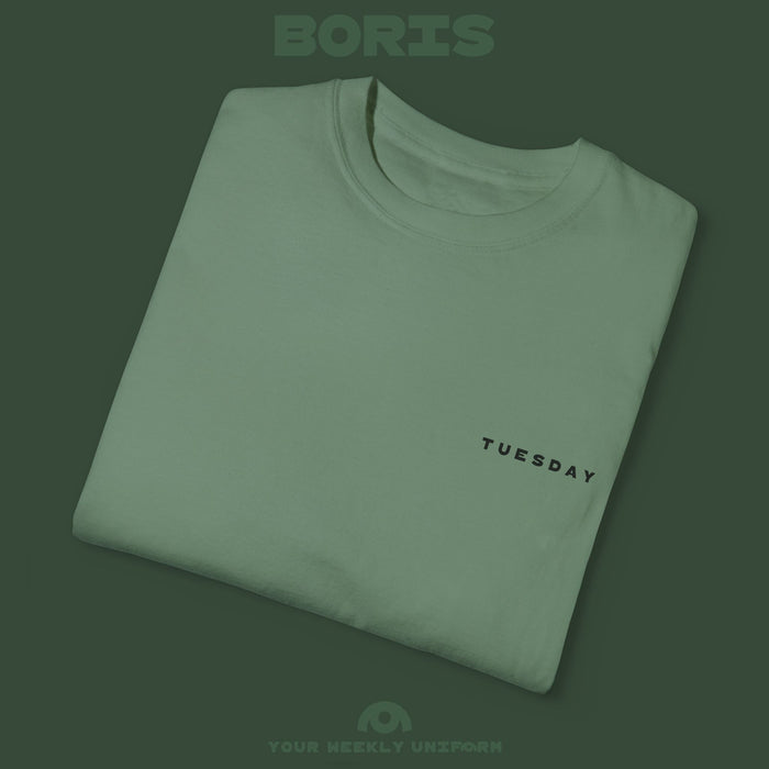 BORIS TUESDAY | CREWNECK T-SHIRT | PRINTED BLACK