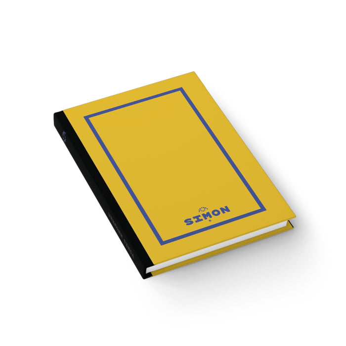 SIMON | JOURNAL & NOTEBOOK | Hardcover Blank Pages 5"x7" | Lemon & Mediterranean Blue