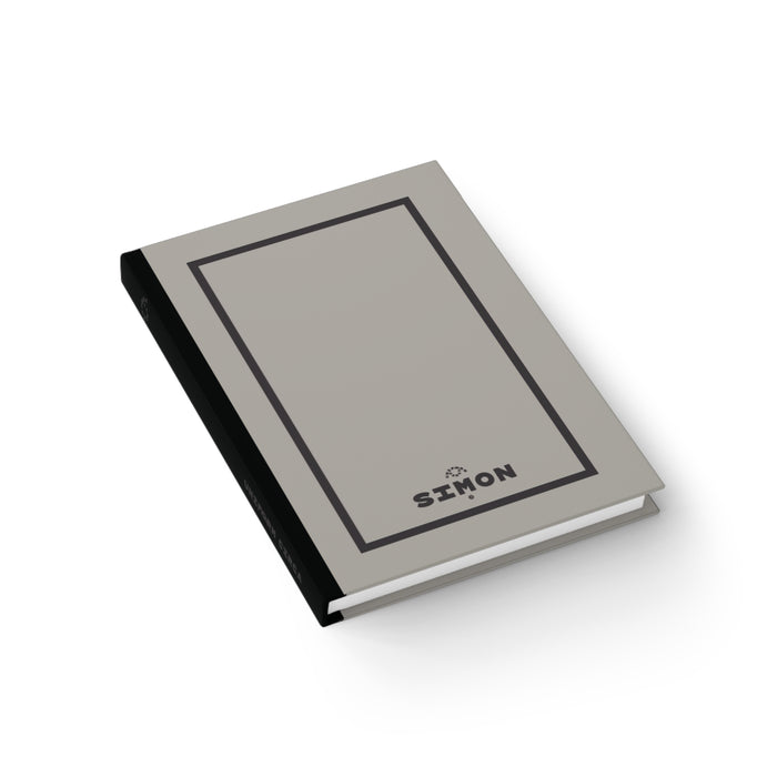 SIMON | JOURNAL & NOTEBOOK | Hardcover Blank Pages 5"x7" | Dove Grey & Charcoal