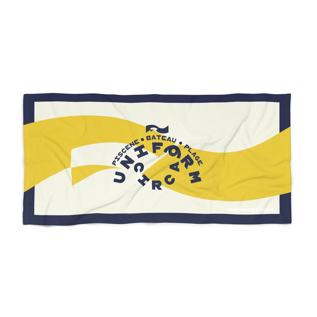 BIG WAVE OCEANA | YELLOW | Sunny Vibes Beach Towel - Perfect for Summer Fun and Relaxation