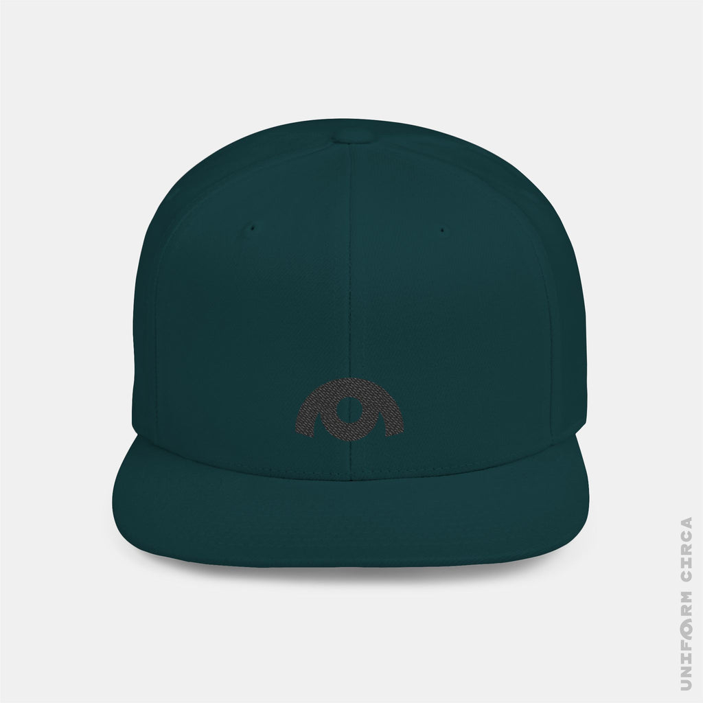 OYSTER LOGO HAT | Black Embroidery | Flat Bill Snap Back