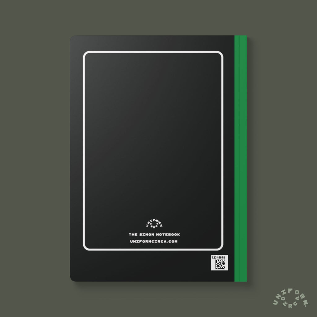 SIMON (SOFT COVER) NOTE & SKETCH JOURNAL | Black/White/Putting Green