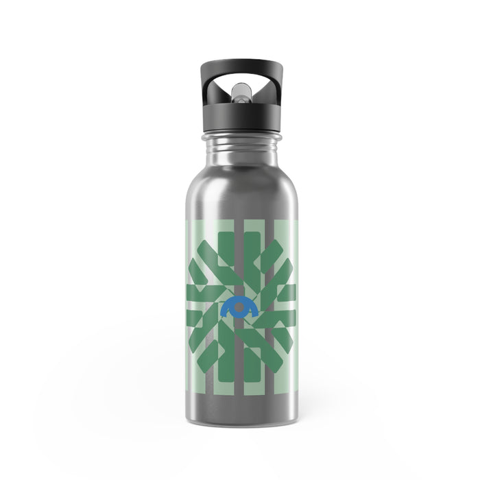 UNIFORM GREEN BURST | BPA FREE, Eco-Friendly 20oz Stainless Steel Water Bottle with Straw