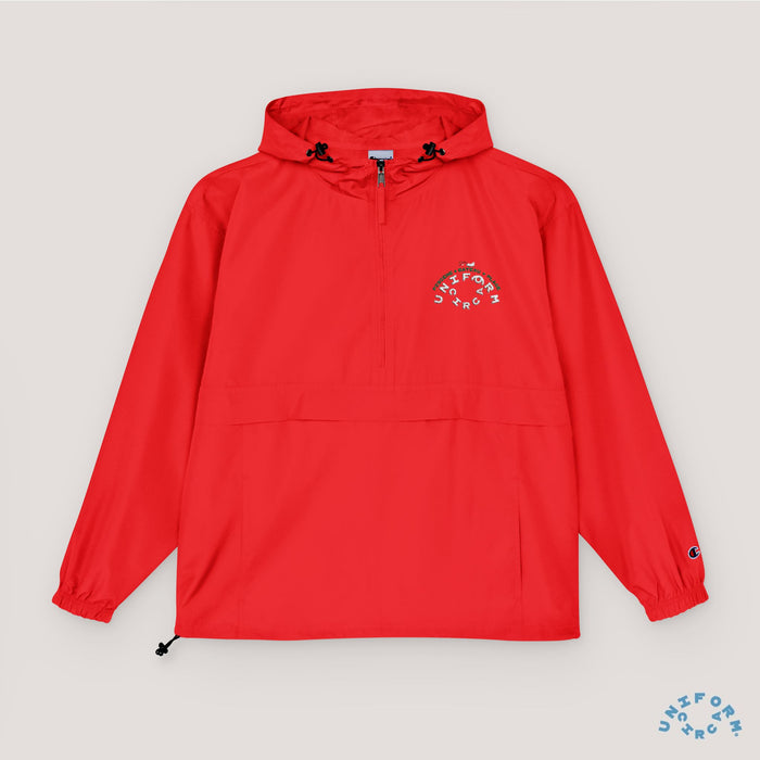 UNIFORM CIRCA CHAMPION - EMBROIDERED Unisex Packable Anorak Jacket - Vibrant Color Windbreaker