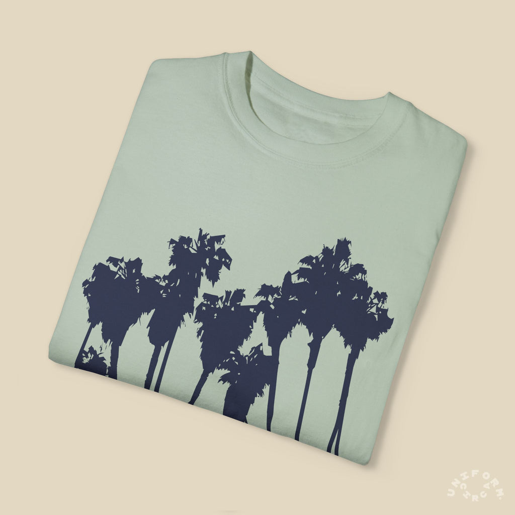 PALMS NAVY CREWNECK T-SHIRT | Printed