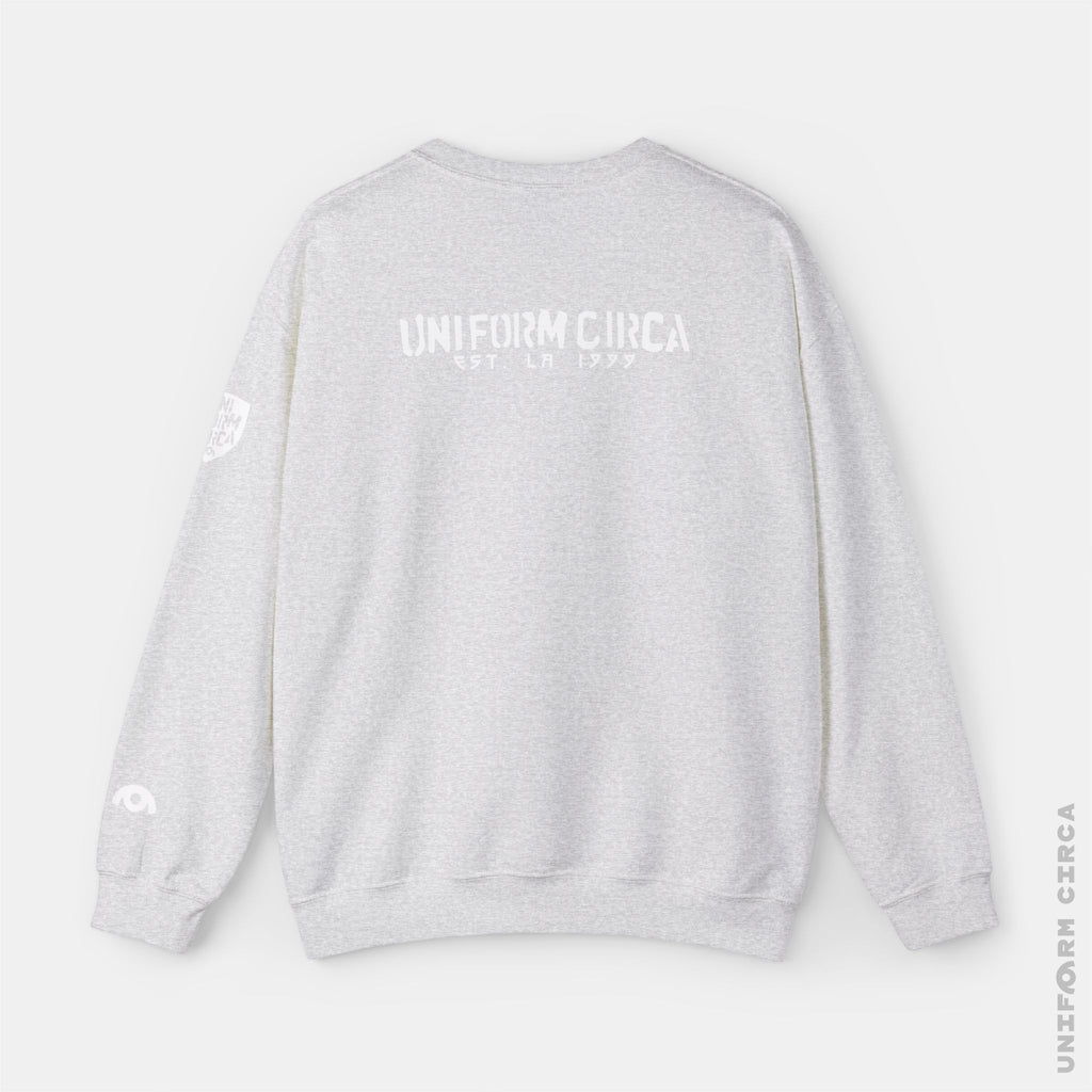 ARC UNIFORM STANDARD | Crewneck Sweatshirt | 100% Cotton | Designed & Printed in California | Printed White