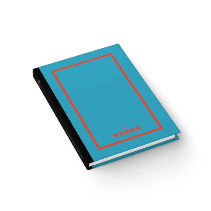 SIMON | JOURNAL & NOTEBOOK | Hardcover Blank Pages 5"x7" | Turquoise & Orange