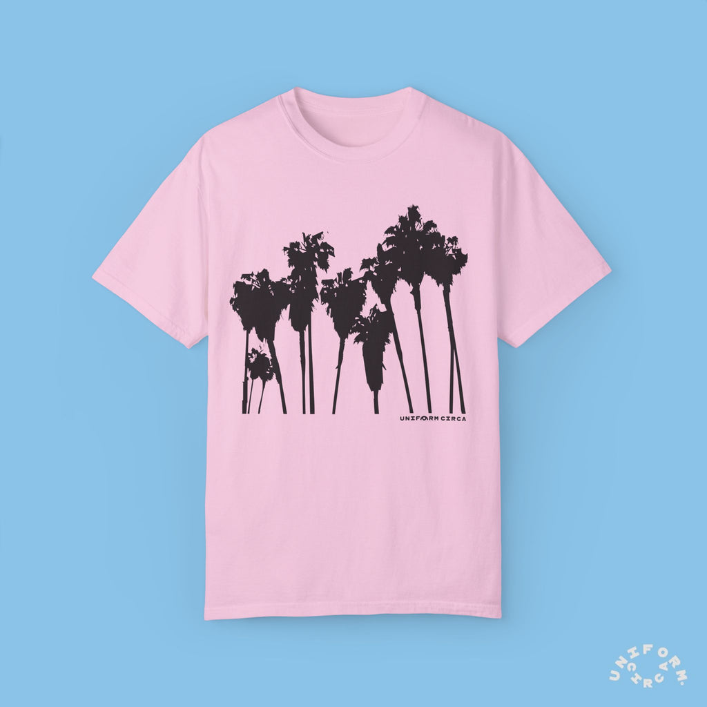 PALMS BLACK CREWNECK T-SHIRT | Printed