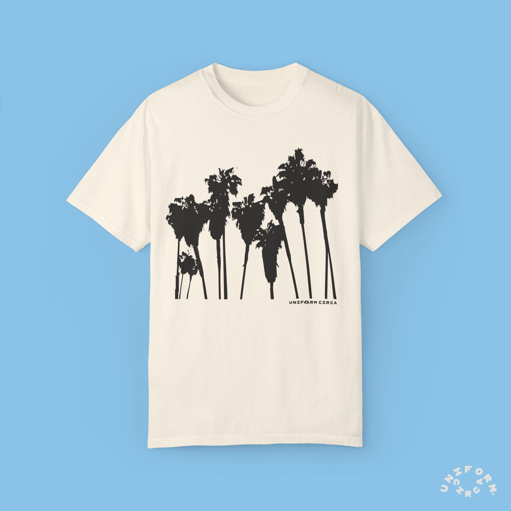 PALMS BLACK CREWNECK T-SHIRT | Printed