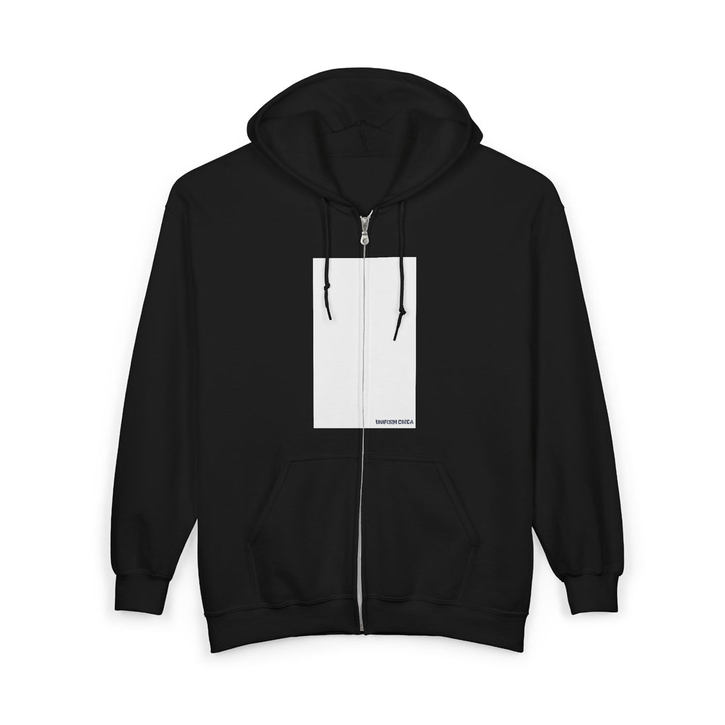 UNIFORM CIRCA ZIP HOODED SWEATSHIRT | 99 BOX WHITE