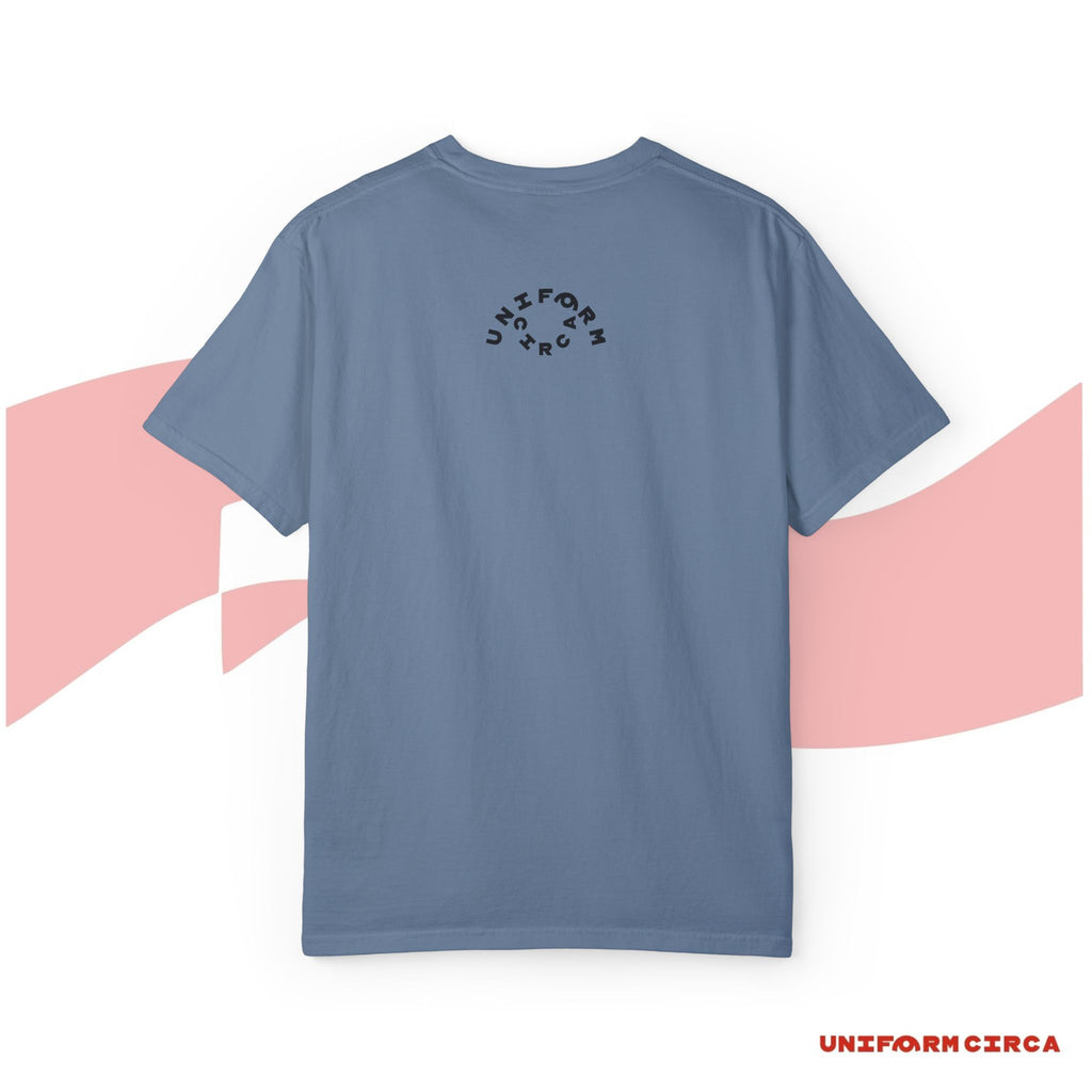 LONE PALM BLACK | Printed - Unisex Garment-Dyed T-Shirt with Palm Tree Design - Casual Summer Vibe