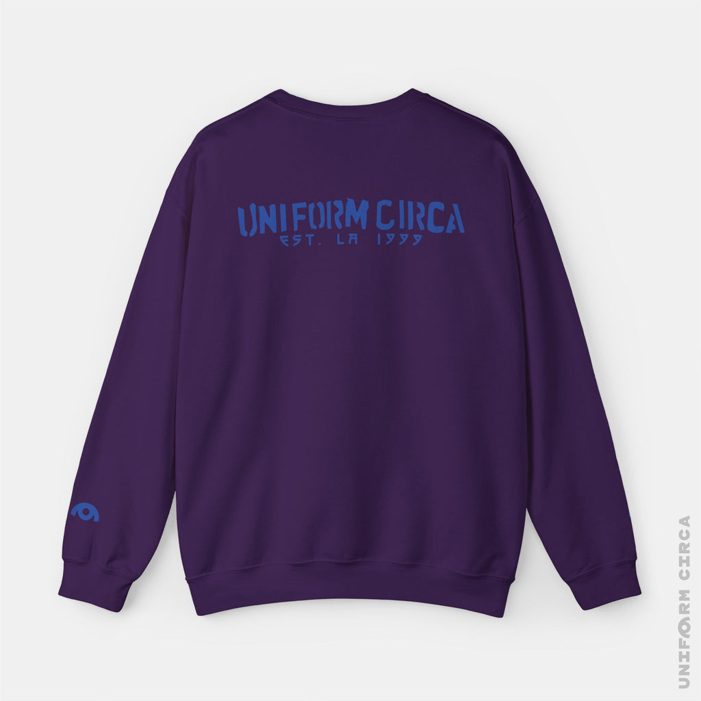 ARC UNIFORM STANDARD | Crewneck Sweatshirt | 100% Cotton | Designed & Printed in California | Printed Blue