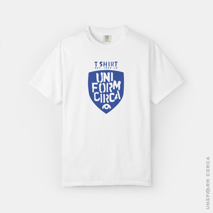 OYSTER SHIELD - Crewneck T-Shirt | 100% Cotton | Designed & Printed in California _ UNIFORM CIRCA CLASS _ Blue