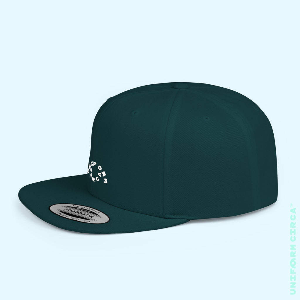 OCULUS LOGO HAT | Flat Bill Snap Back | White Embroidery
