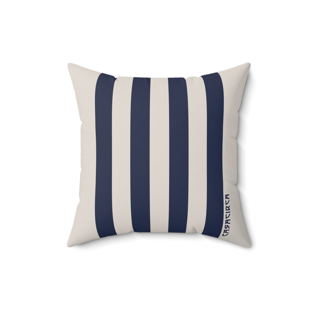 CASACIRCA | RACER PILLOW | SILVER-GREY/NAVY | Stylish Faux Suede Pillow - Home Decor, Cozy Living Room, Gift Idea, Nautical Theme, Interior Design Accents