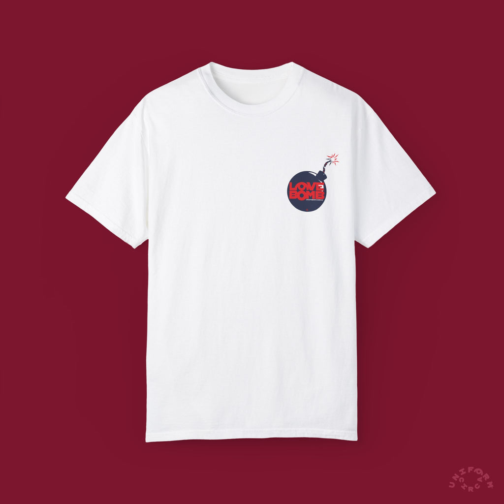 HEART BOMB CREWNECK T-SHIRT | Printed
