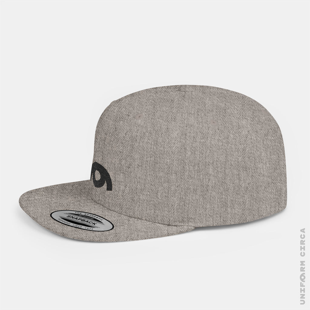 OYSTER LOGO HAT | Black Embroidery | Flat Bill Snap Back